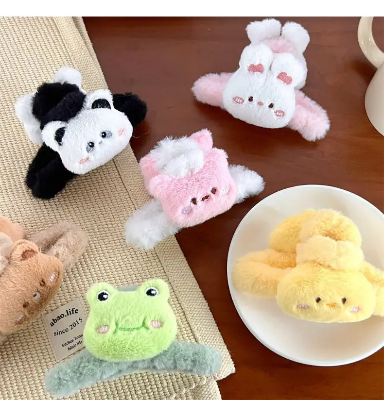 Cute Plush Bear Hair Clip for Girls — feature 3