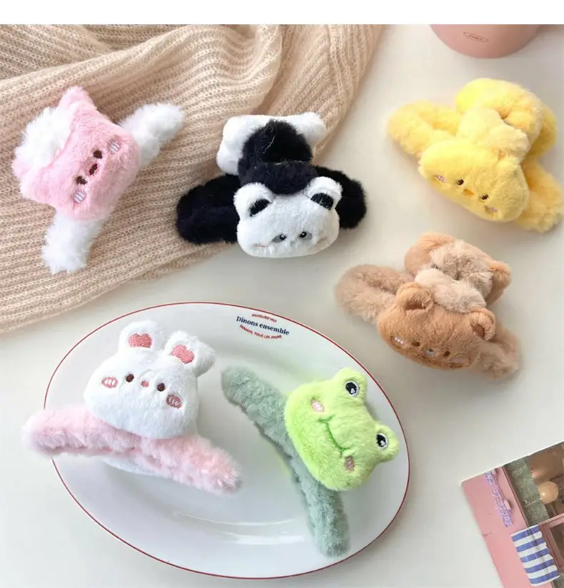 Cute Plush Bear Hair Clip for Girls — feature 5