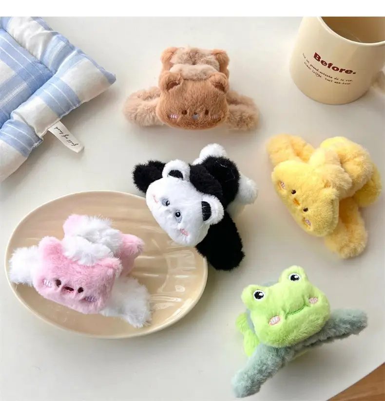 Cute Plush Bear Hair Clip for Girls — feature 6