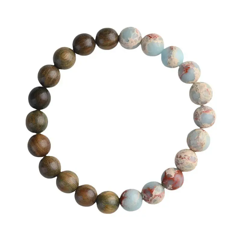 Zen Style Wooden Stone Sandalwood Bracelet for Men - Image 15