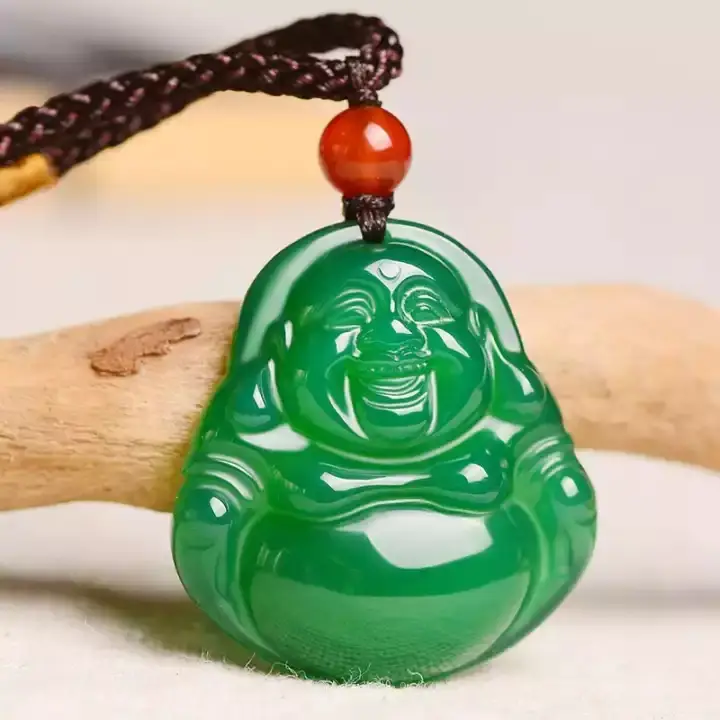 Full Green Laughing Buddha Pendant for Women — feature 4