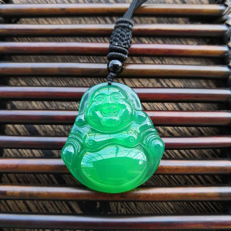 Full Green Laughing Buddha Pendant for Women — feature 8