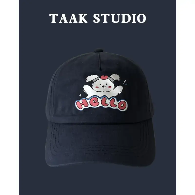 Japanese Style Pink Dog Cap for Girls 2024 - Image 2