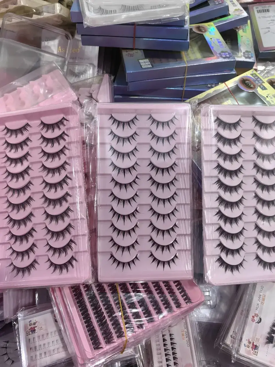False Eyelashes 7 Pairs 8mm Black Cotton Thread — feature 25