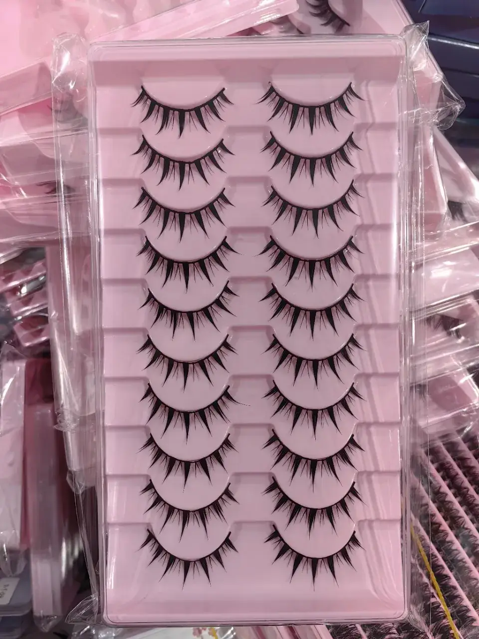 False Eyelashes 7 Pairs 8mm Black Cotton Thread — feature 27