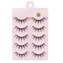 False Eyelashes 7 Pairs 8mm Black Cotton Thread — feature 4