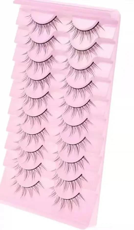 False Eyelashes 7 Pairs 8mm Black Cotton Thread - Image 7