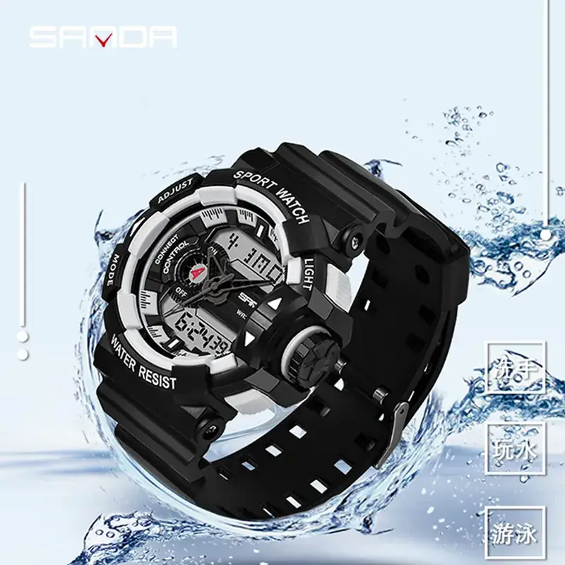 Sanda Luminous Sport Watch Water Resistant Multi-Function - Image 7