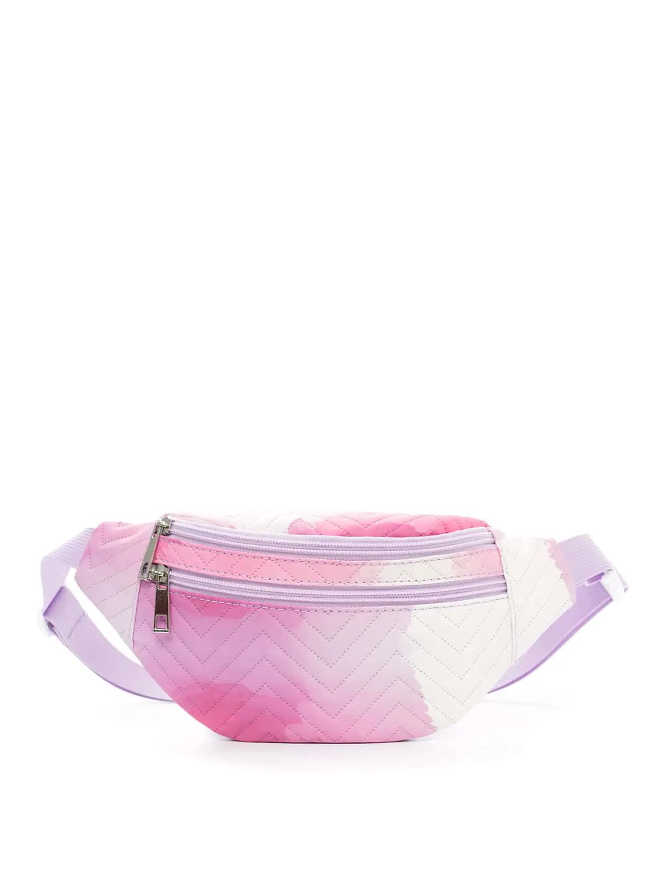 Pink Printed Rhombic Chest Bag for Girls