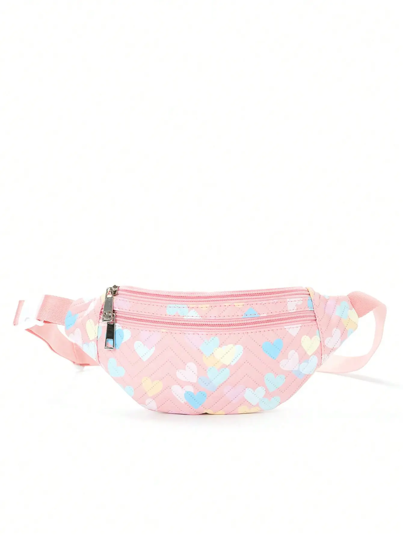 Pink Printed Rhombic Chest Bag for Girls — feature 11