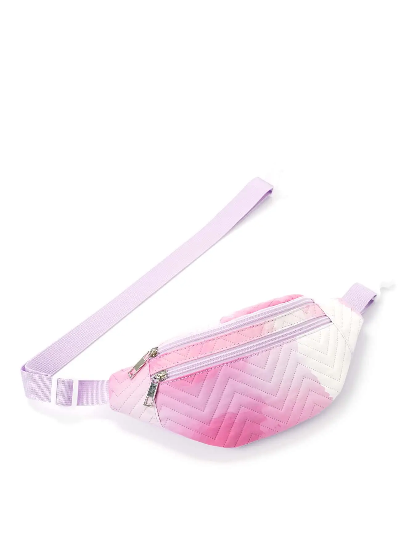 Pink Printed Rhombic Chest Bag for Girls — feature 7