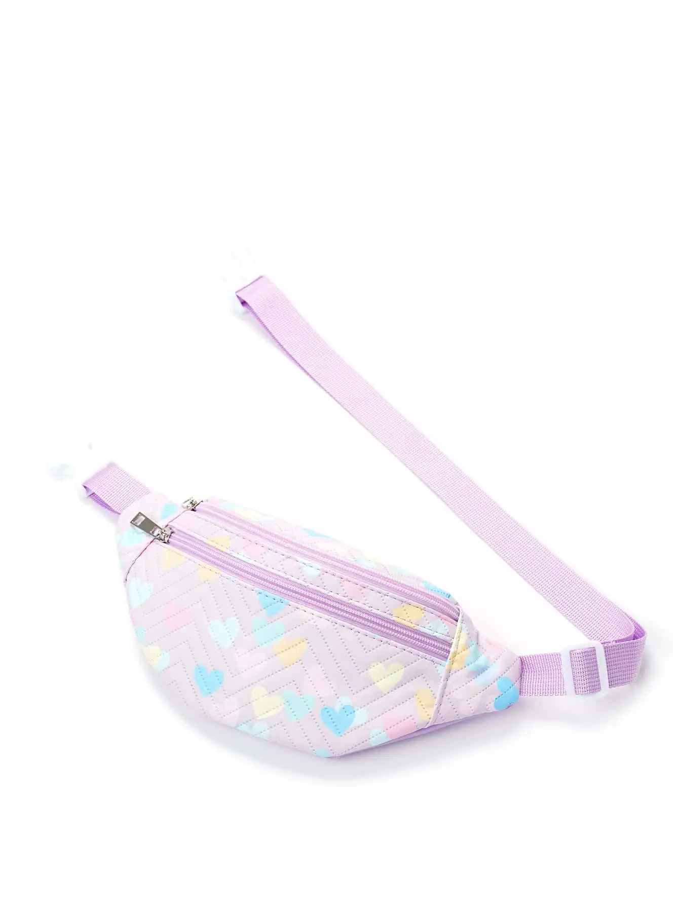Pink Printed Rhombic Chest Bag for Girls — feature 8