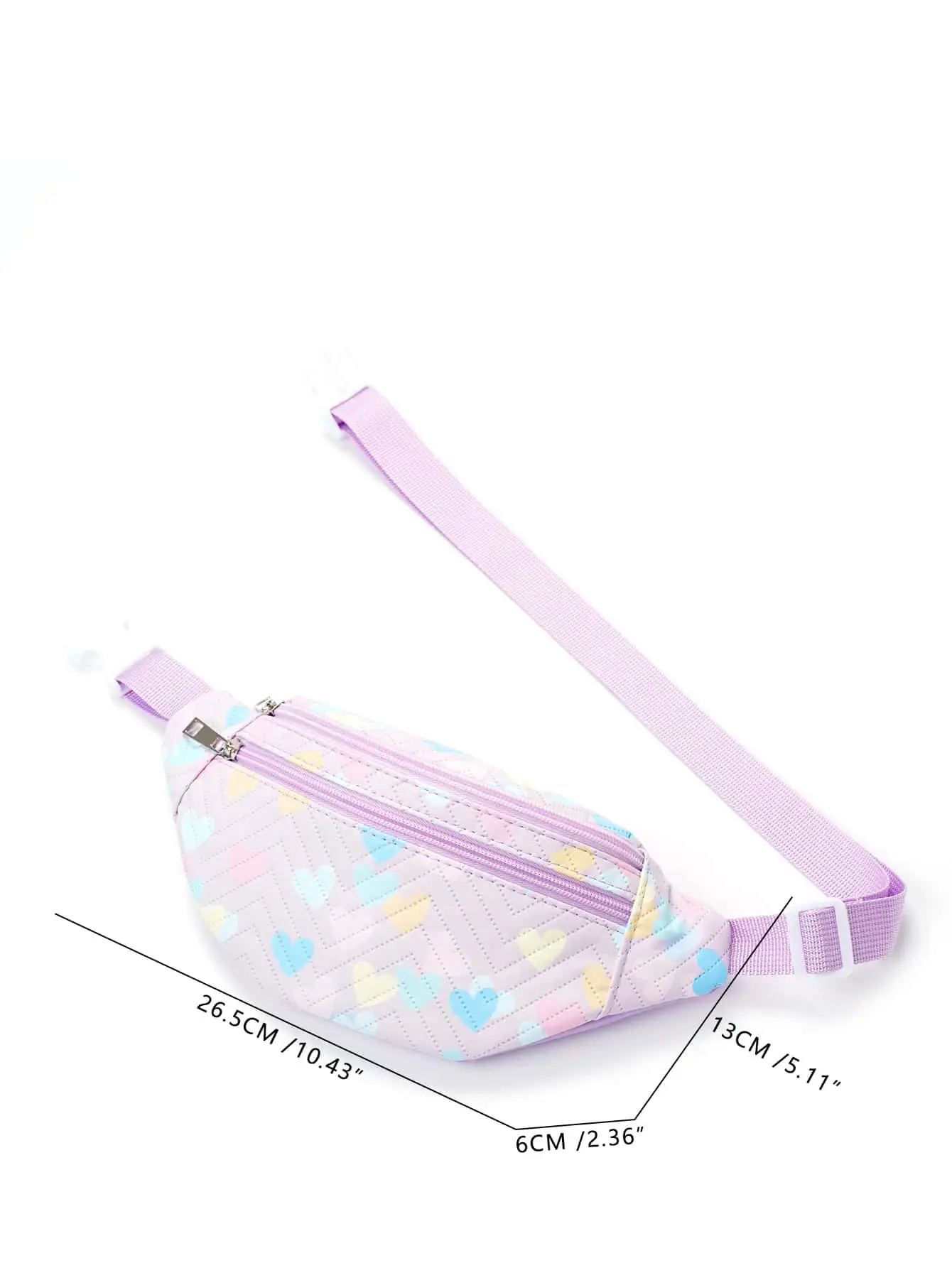 Pink Printed Rhombic Chest Bag for Girls — feature 9