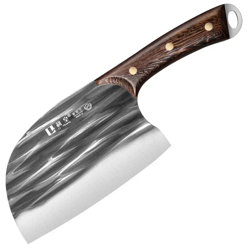 Stainless steel kitchen knife household forged round knife kitchen special knife sharp bone cutter chef meat slice knife - Image 8
