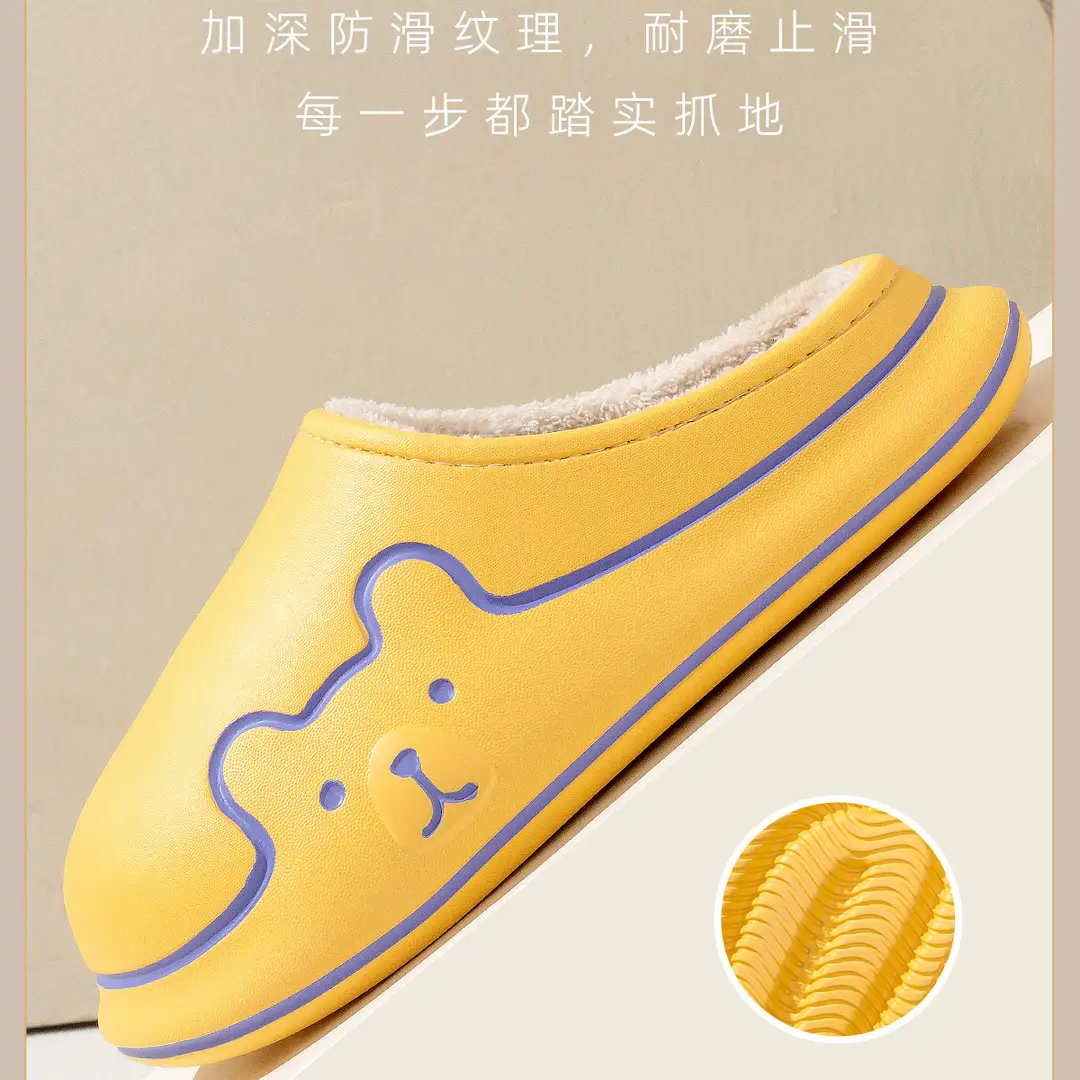 Jialiya Waterproof Cotton Slippers for Women, Winter Indoor Home Fleece-Lined Warm Slippers with a Soft Cushioning Feel, Non-Slip Couple Cotton Slippers for Men — feature 11