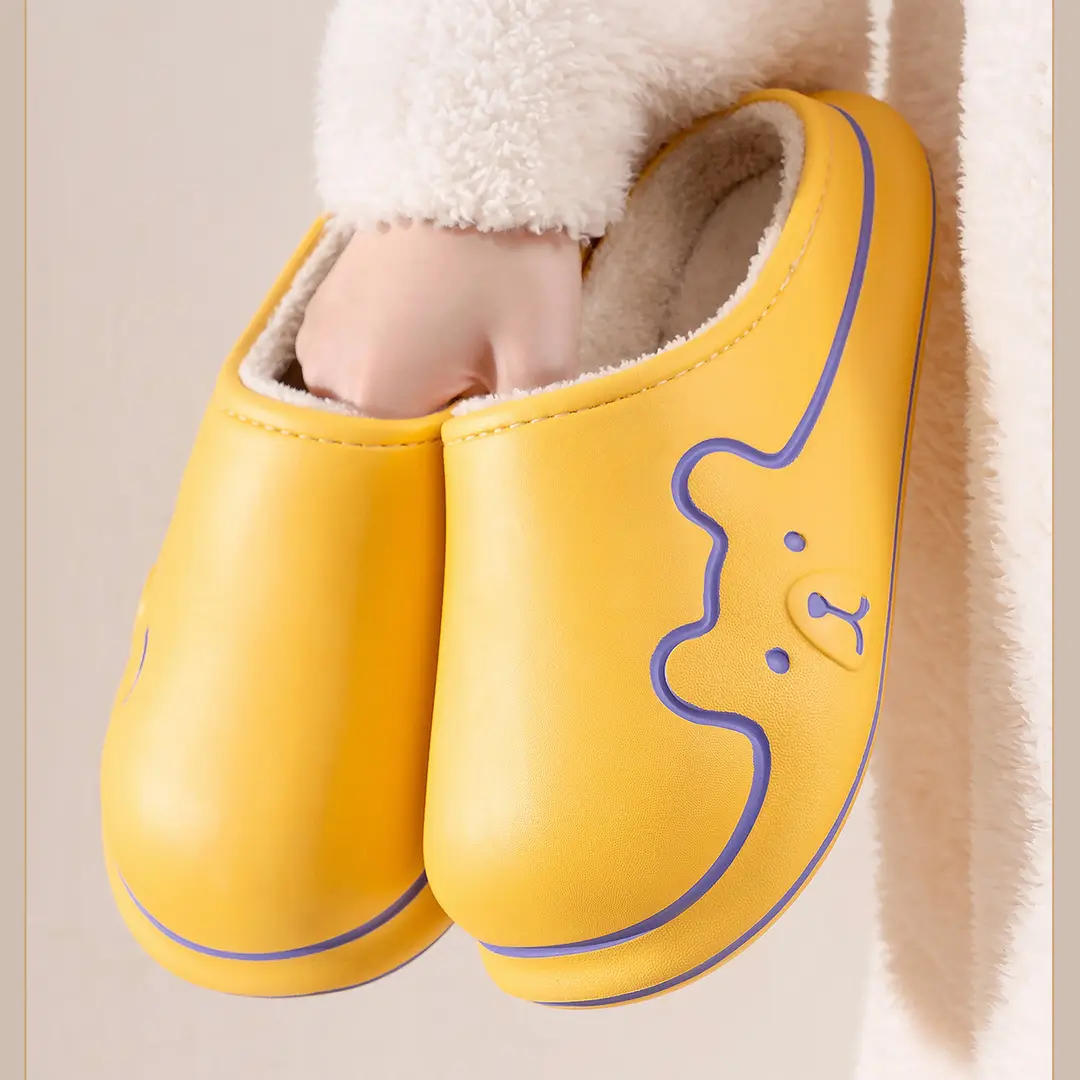 Jialiya Waterproof Cotton Slippers for Women, Winter Indoor Home Fleece-Lined Warm Slippers with a Soft Cushioning Feel, Non-Slip Couple Cotton Slippers for Men — feature 5