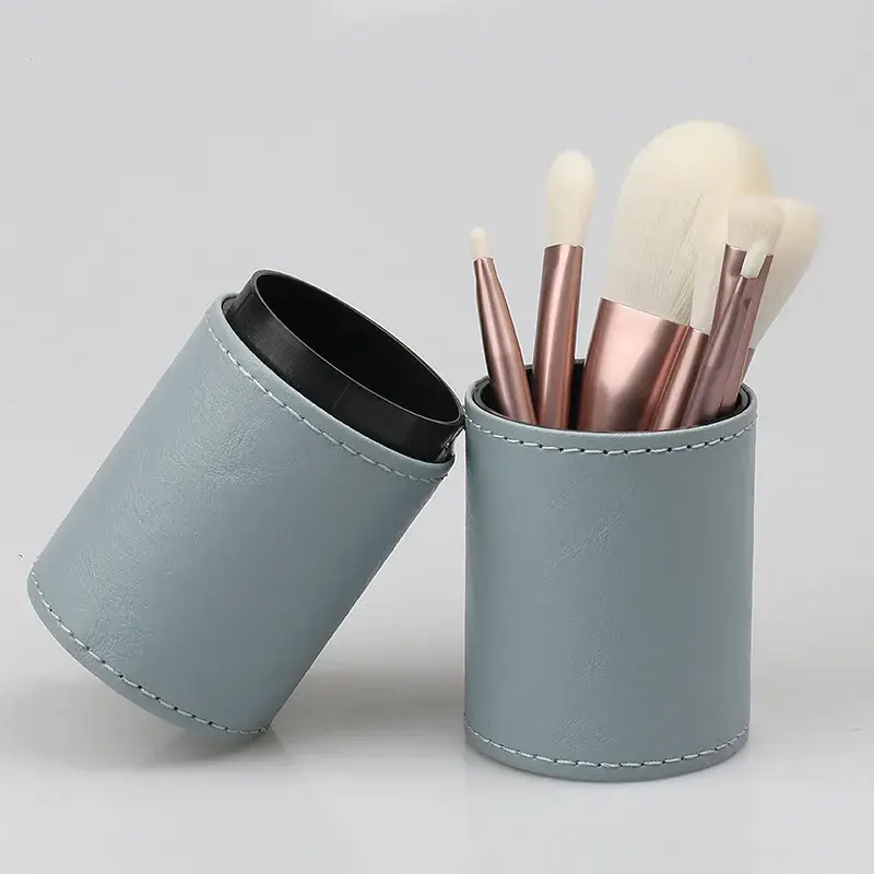 Mini Makeup Brush Storage Cylinder with Eyebrow Pen - Image 6