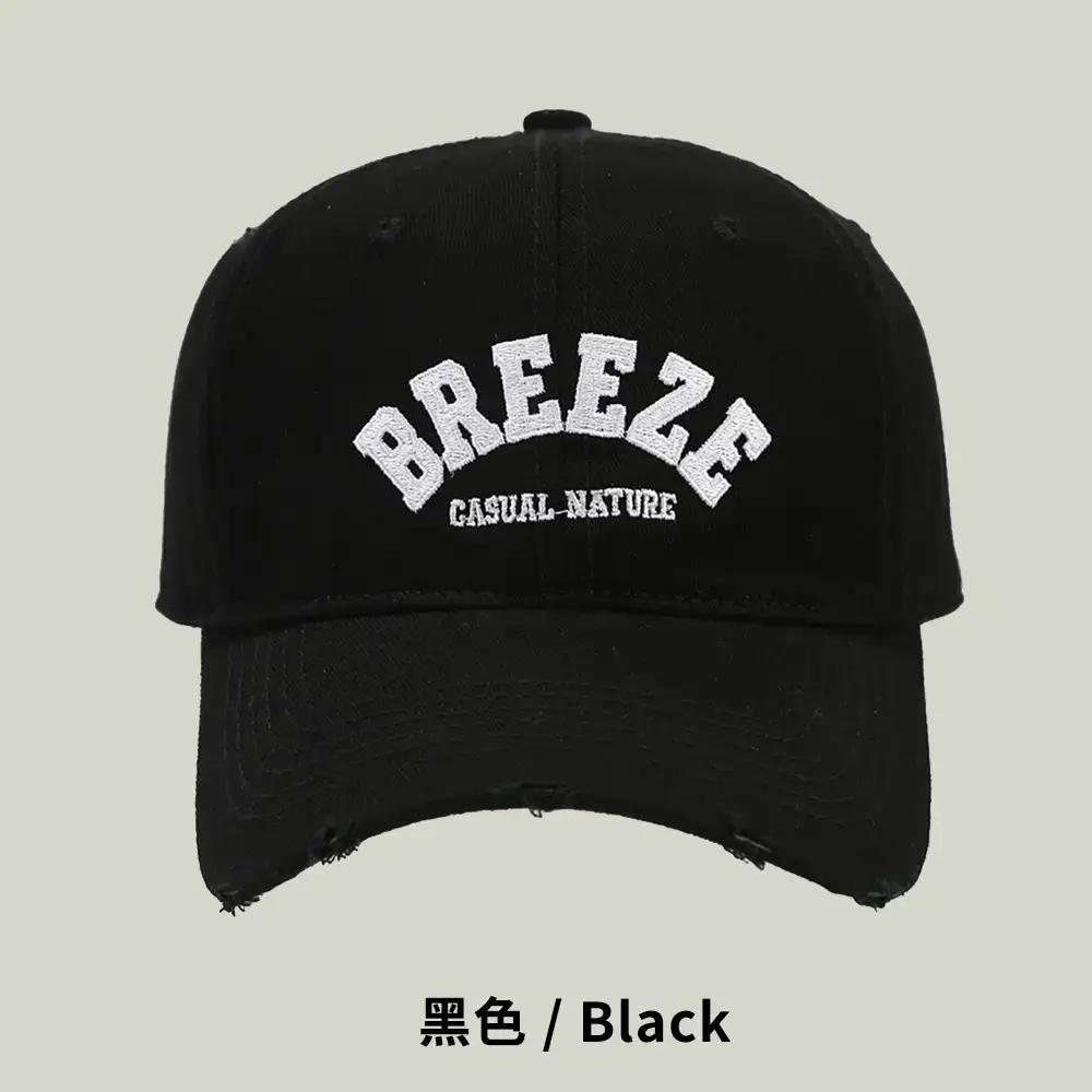 Spring & Autumn New Style Black Curved Brim Cap - Image 6
