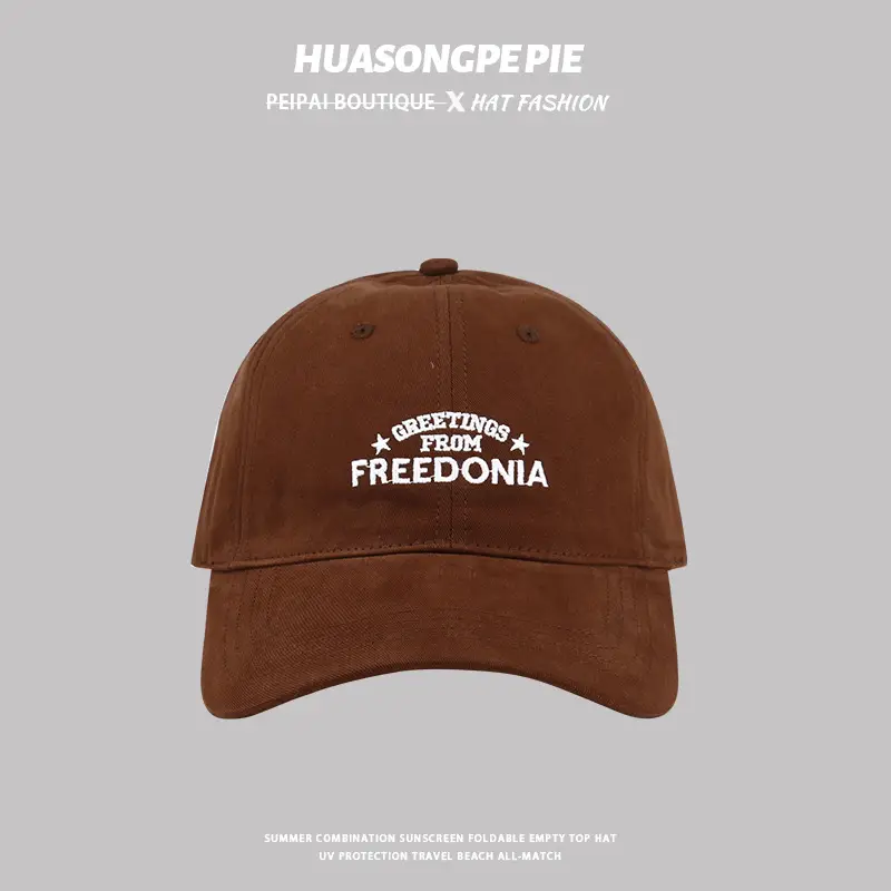 Red Embroidered Freedom Baseball Cap Women - Image 6