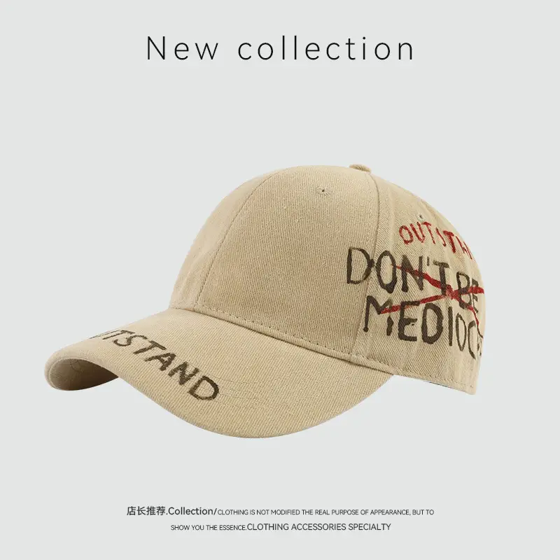 Spring Korean Style English Embroidered Baseball Cap