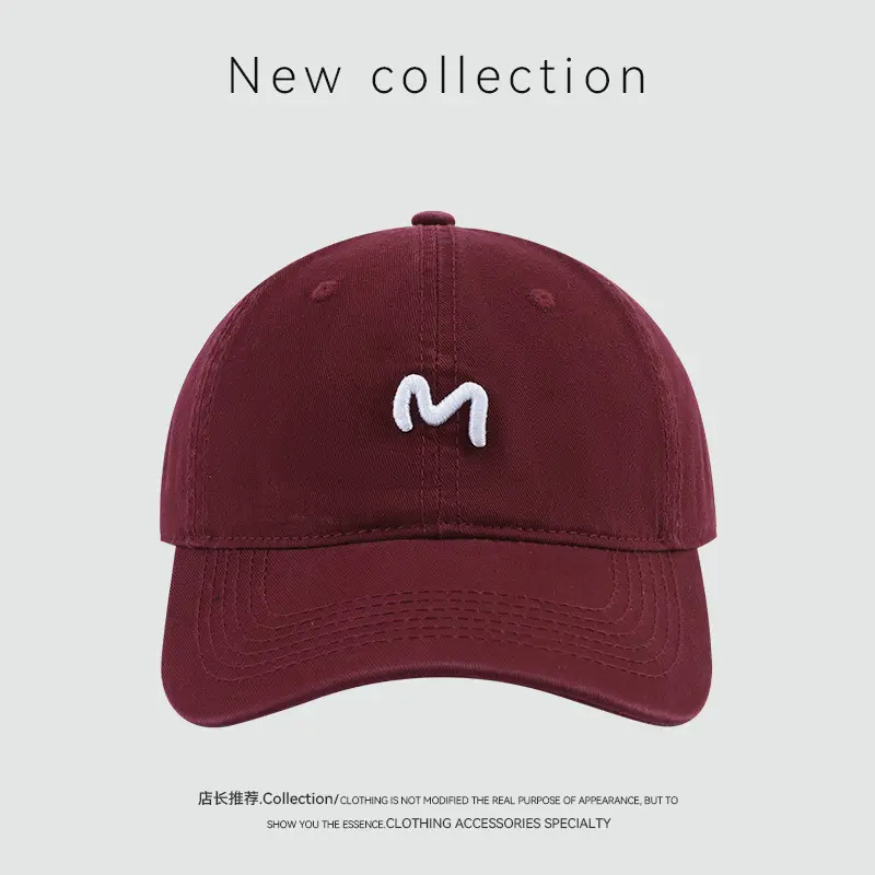 Spring Korean Style English Embroidered Baseball Cap