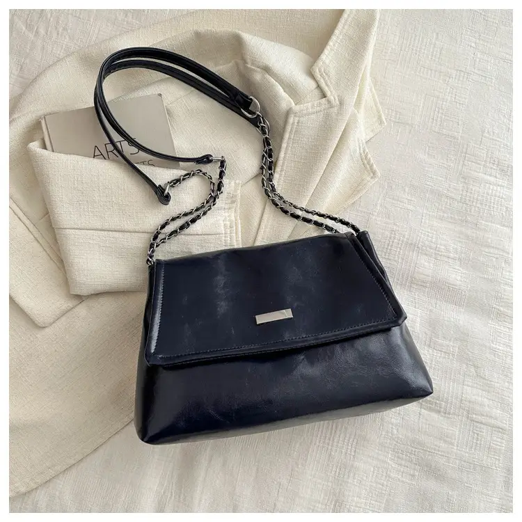 Black Korean Style Chain Shoulder Bag for Women 2024 — feature 17