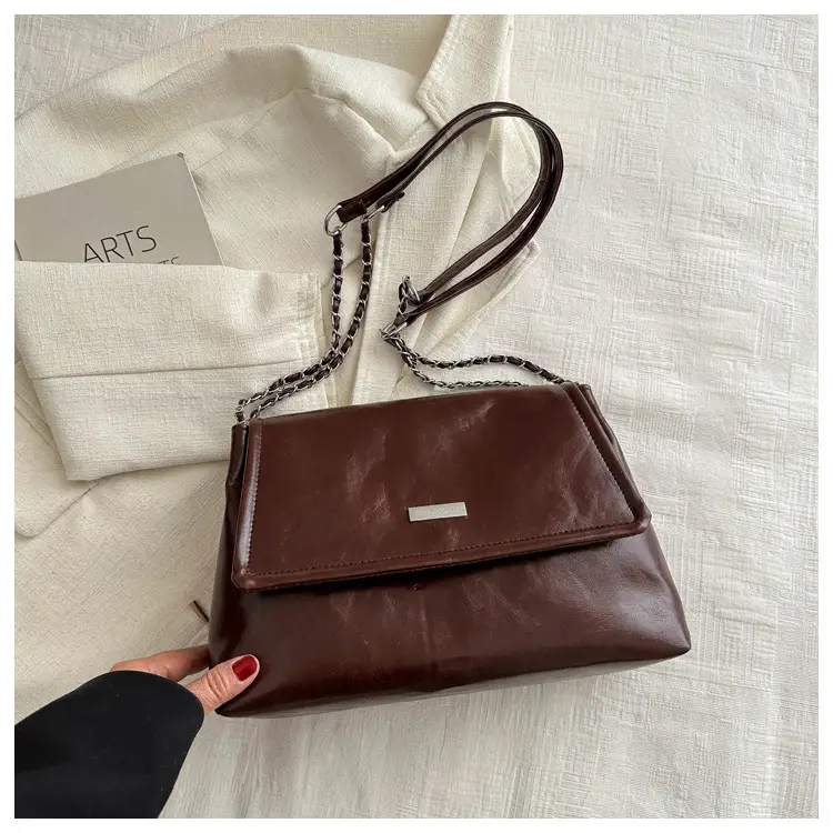 Black Korean Style Chain Shoulder Bag for Women 2024 — feature 20