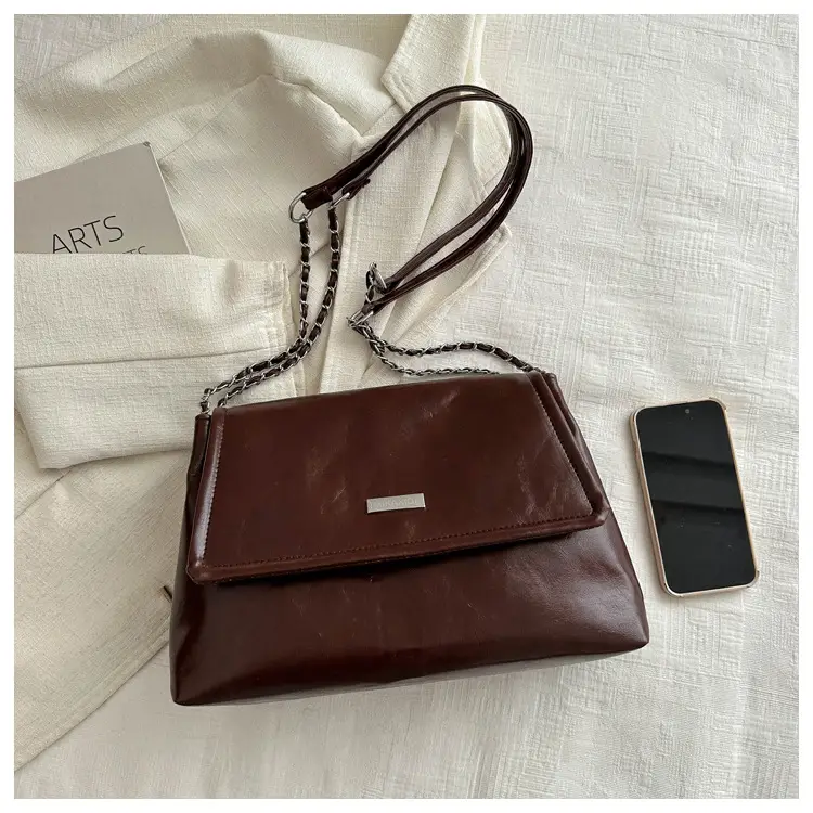 Black Korean Style Chain Shoulder Bag for Women 2024 — feature 21