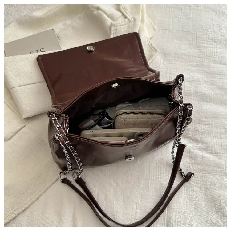 Black Korean Style Chain Shoulder Bag for Women 2024 — feature 30