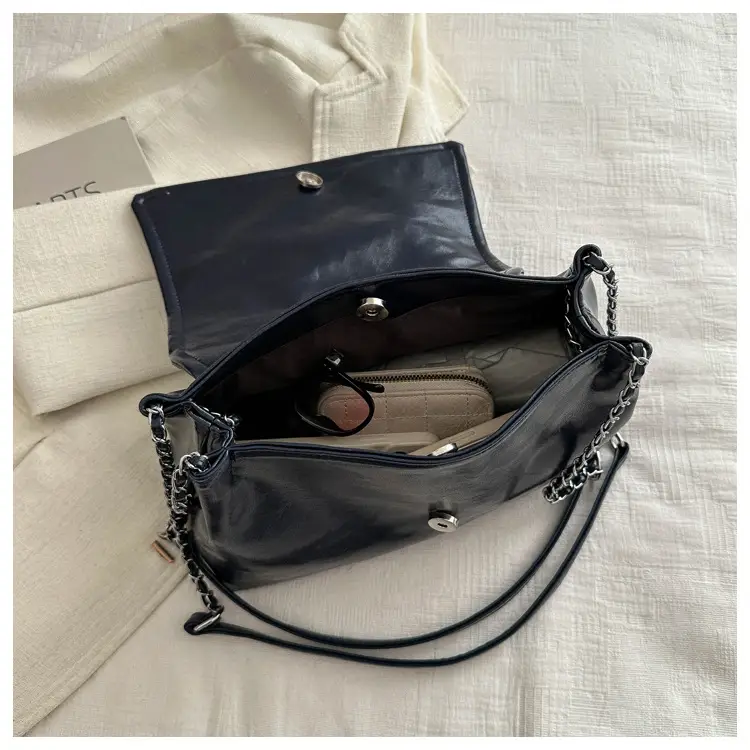 Black Korean Style Chain Shoulder Bag for Women 2024 — feature 31