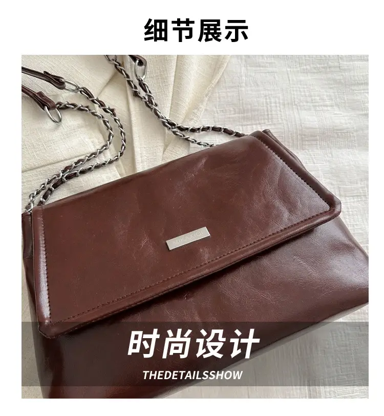 Black Korean Style Chain Shoulder Bag for Women 2024 — feature 4