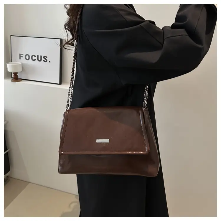 Black Korean Style Chain Shoulder Bag for Women 2024 — feature 45