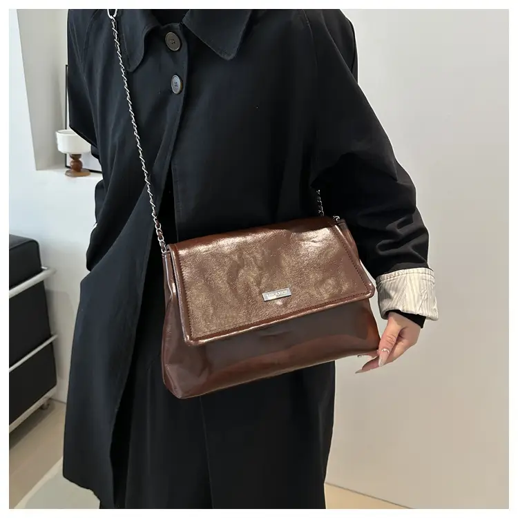 Black Korean Style Chain Shoulder Bag for Women 2024 — feature 48