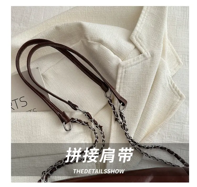 Black Korean Style Chain Shoulder Bag for Women 2024 — feature 5