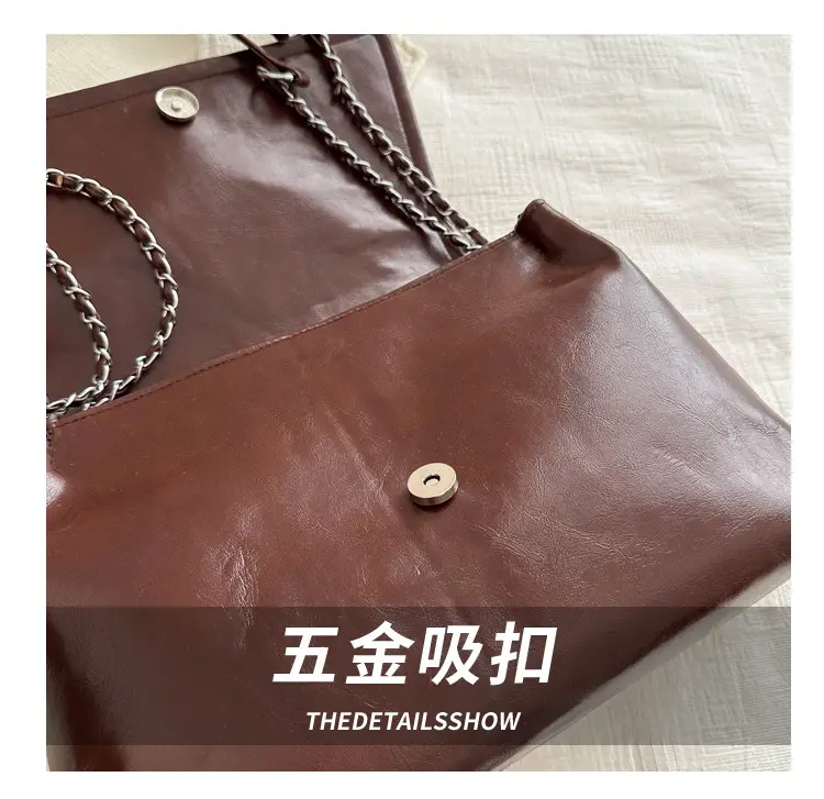 Black Korean Style Chain Shoulder Bag for Women 2024 — feature 7