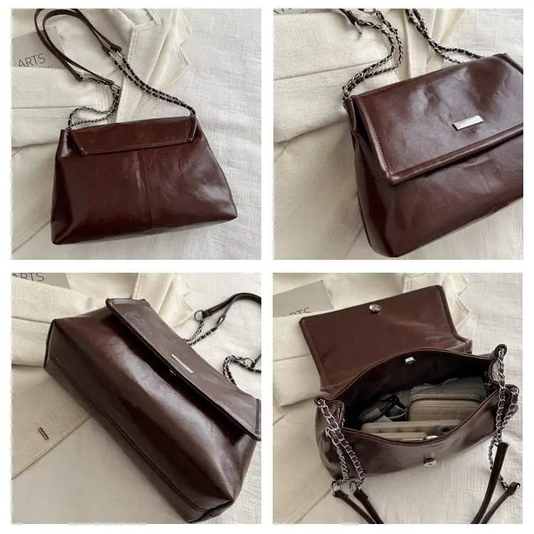 Black Korean Style Chain Shoulder Bag for Women 2024 — feature 9