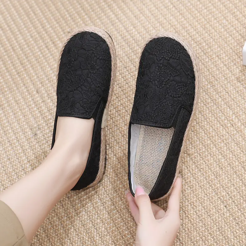 Fisherman shoes women's Mori style cotton and linen shoes comfortable flat women's shoes casual slip-on loafers old Beijing cloth shoes - Image 5