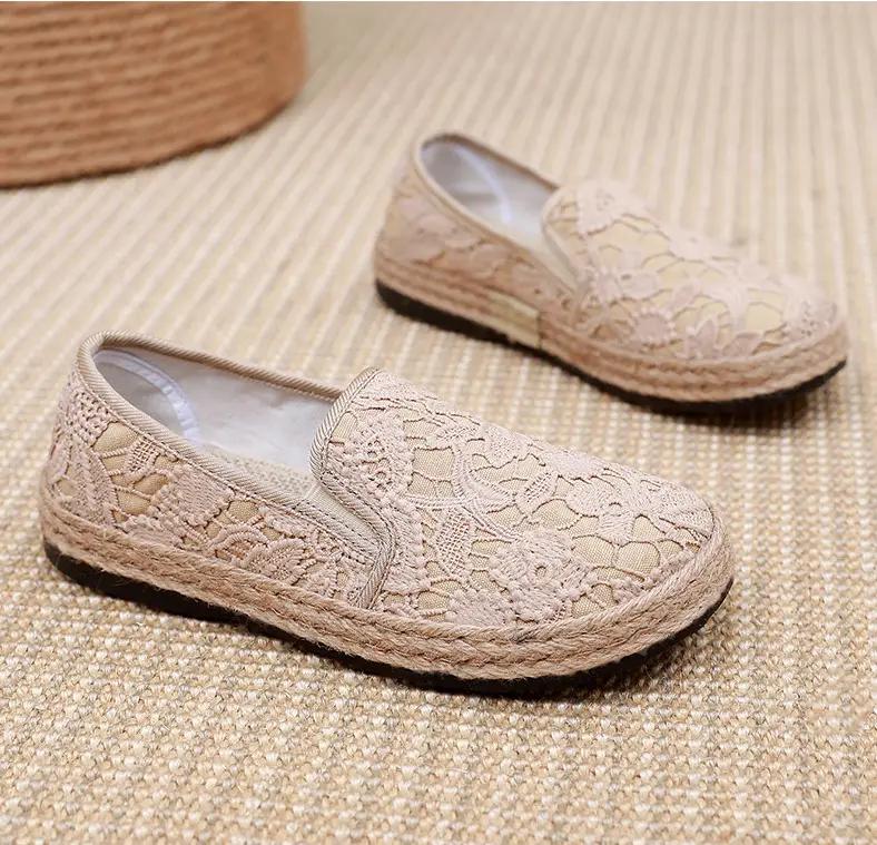 Fisherman shoes women's Mori style cotton and linen shoes comfortable flat women's shoes casual slip-on loafers old Beijing cloth shoes — feature 25