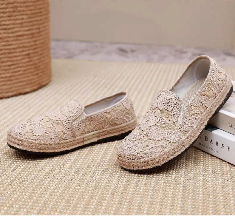 Fisherman shoes women's Mori style cotton and linen shoes comfortable flat women's shoes casual slip-on loafers old Beijing cloth shoes — feature 26
