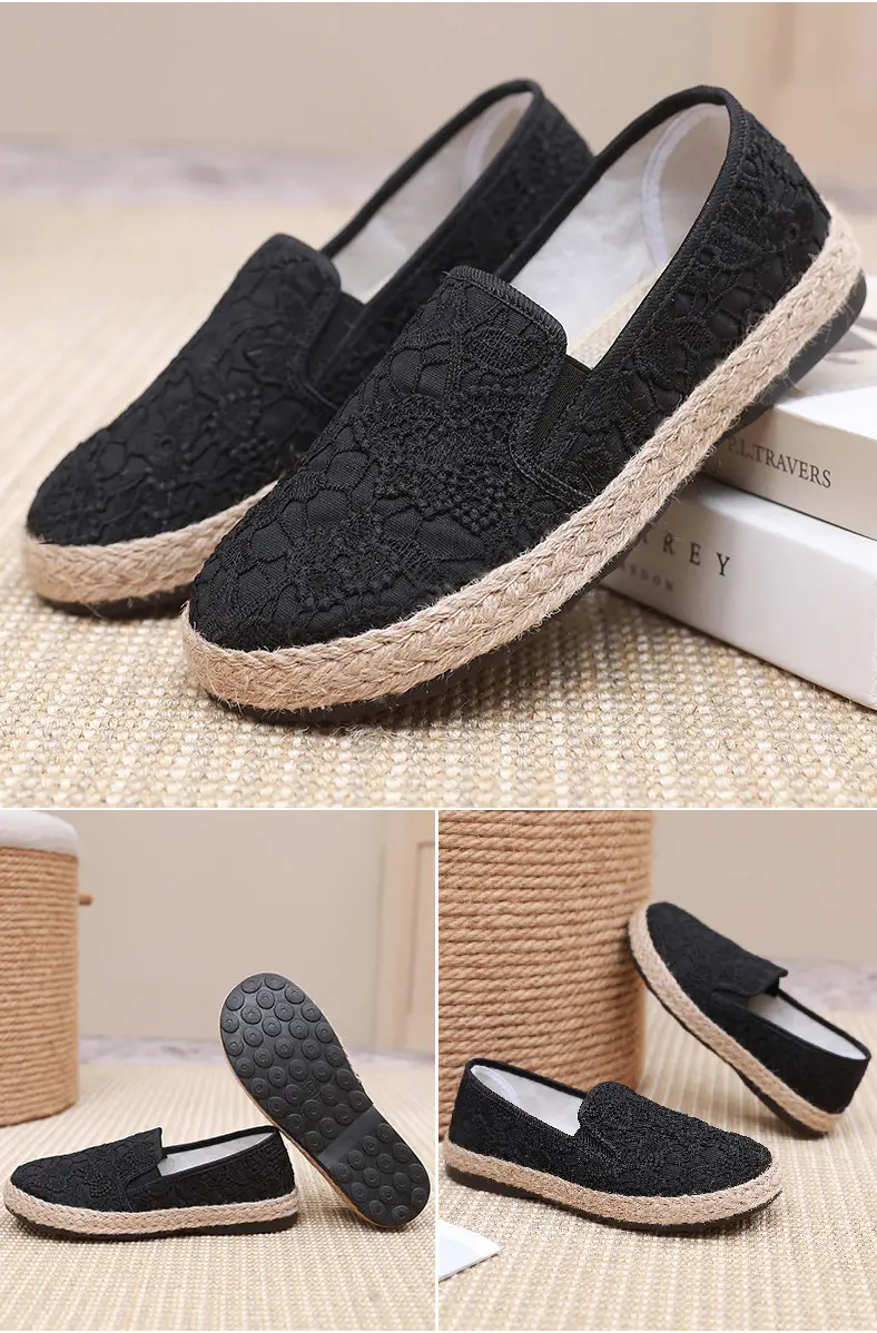 Fisherman shoes women's Mori style cotton and linen shoes comfortable flat women's shoes casual slip-on loafers old Beijing cloth shoes — feature 28