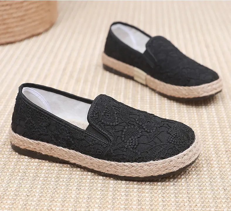 Fisherman shoes women's Mori style cotton and linen shoes comfortable flat women's shoes casual slip-on loafers old Beijing cloth shoes — feature 29