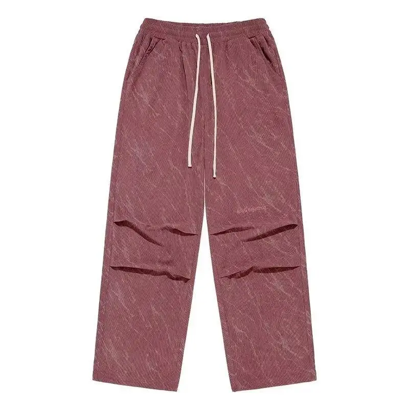 Men's Corduroy Ankle-Tied Pants Spring Autumn Heavy Functional Umbrella Pants — feature 16