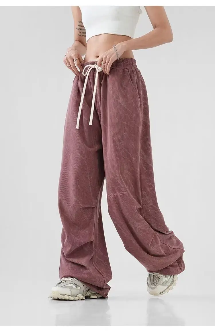 Men's Corduroy Ankle-Tied Pants Spring Autumn Heavy Functional Umbrella Pants — feature 3