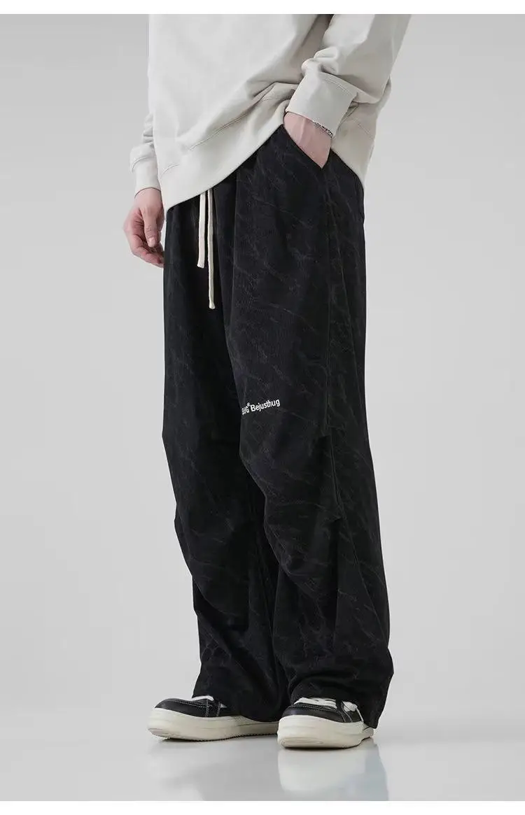 Men's Corduroy Ankle-Tied Pants Spring Autumn Heavy Functional Umbrella Pants — feature 9