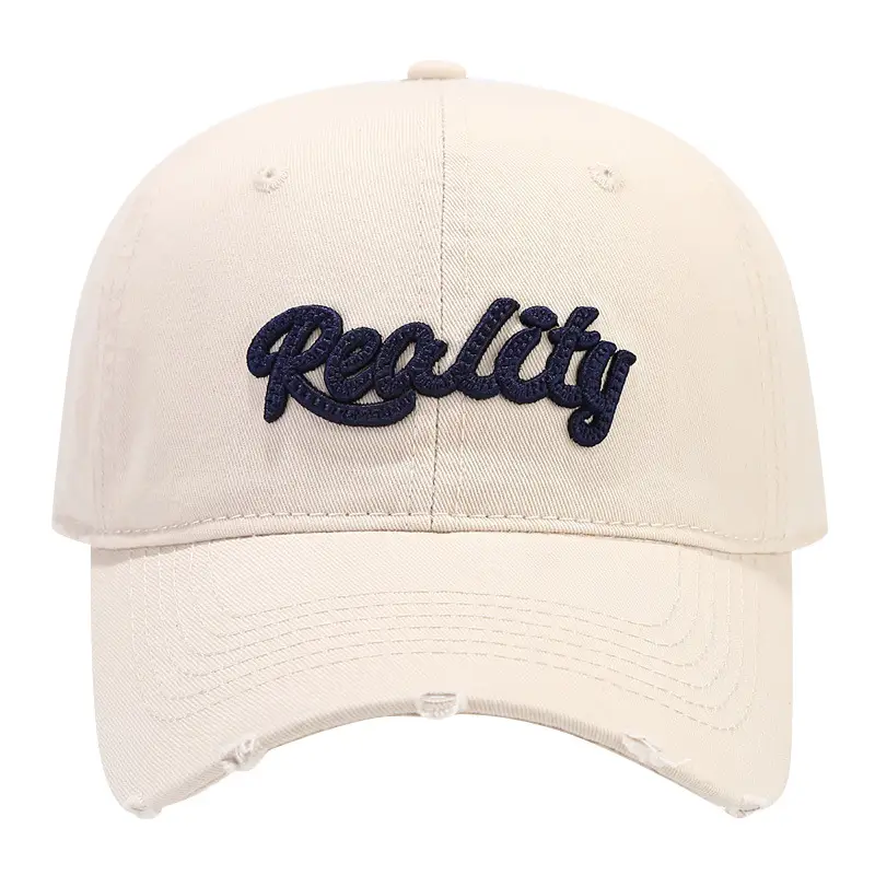 Women Embroidered Baseball Cap Beige Adjustable Strap - Image 10