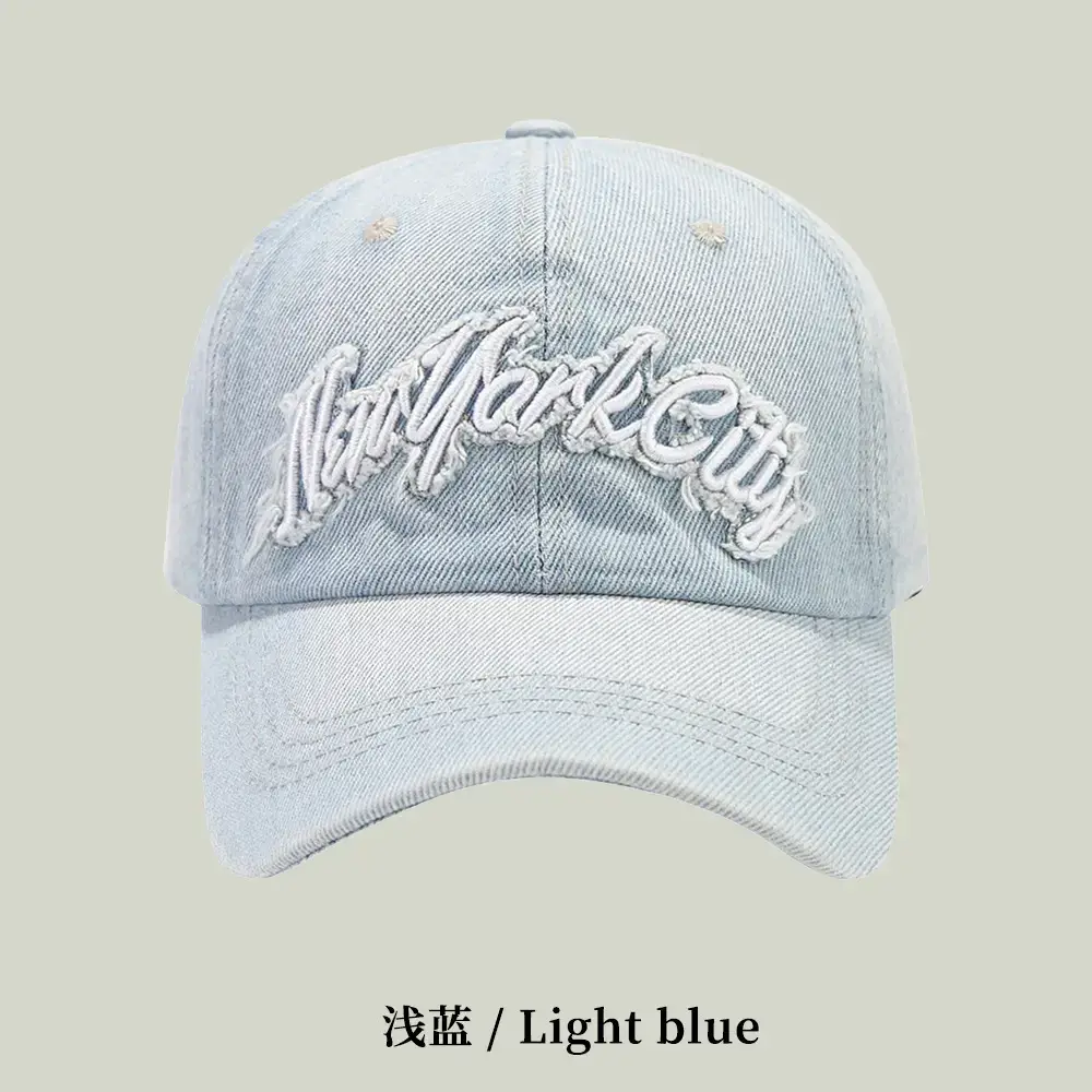 Women Embroidered Cowboy Cap Blue Black White - Image 2