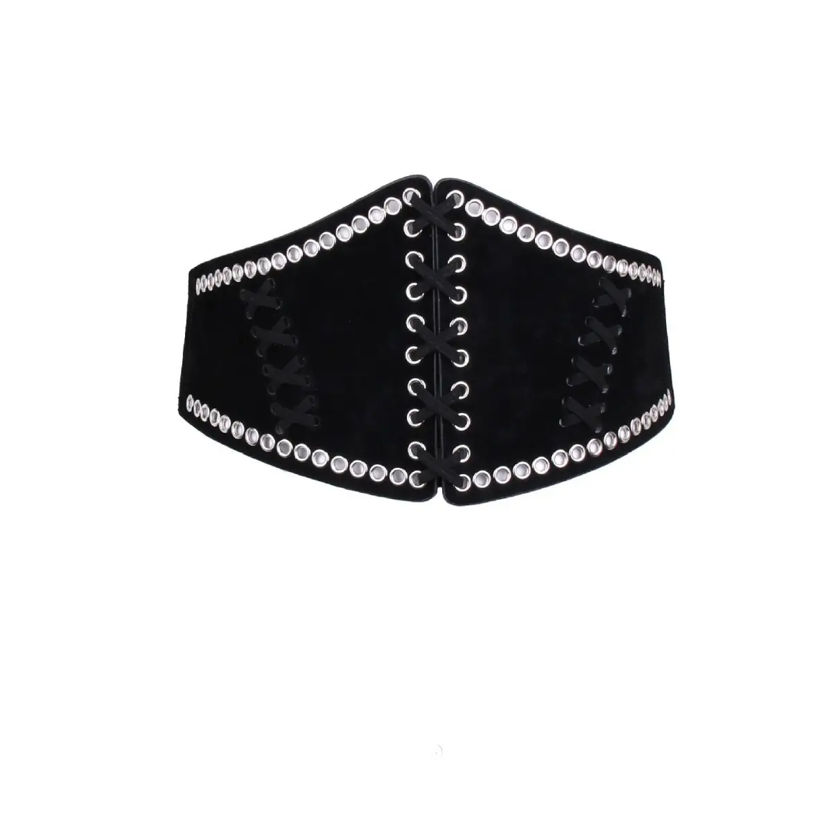 Black Elastic Wide Belt Girdle for Women - Image 4