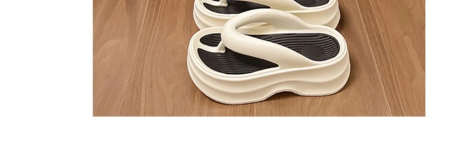 Women EVA Flip Flops Beige Thick Sole Summer — feature 8