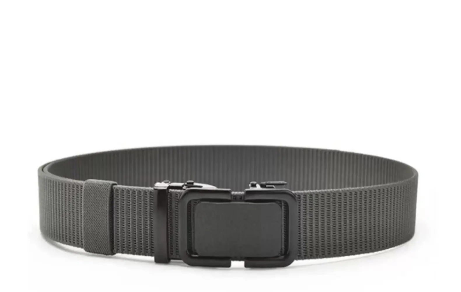 Men's Black Canvas Tactical Belt with Smooth Buckle — feature 27