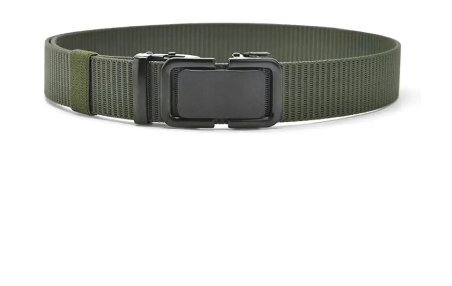 Men's Black Canvas Tactical Belt with Smooth Buckle — feature 29